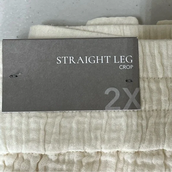 SOFT SURROUNDINGS NWT BEACH BOUND PULL ON GAUZE CROP PANTS ECRU Size Large - Picture 11 of 15